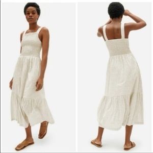 Everlane Smock Dress in Sandstone floral | size 8 |